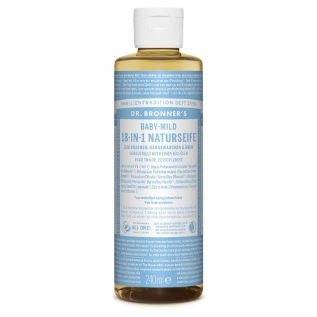Dr. Bronner's Baby-Mild 18in1 Naturseife 240ml  Baby-Mild Натуральное мыло 18в1 240мл