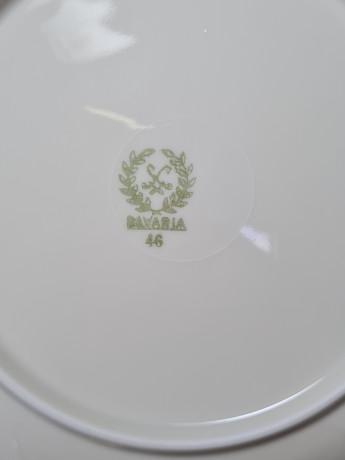 Bavaria Чайное трио с геометрическим разноцветным рисунком и позолоченным узором, Германия, 1960-70гг.