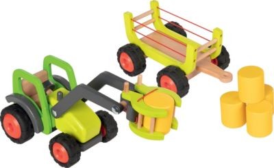 goki Frontlader mit Heuwagen Фронтальный погрузчик с прицепом для сена