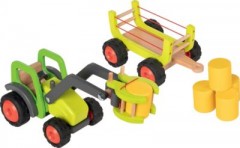 goki Frontlader mit Heuwagen Фронтальный погрузчик с прицепом для сена