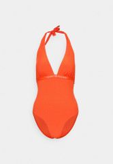 Tommy Hilfiger HALTER ONE PIECE Swimsuit deep orange КОМБИНЕЗОН HALTER Купальник темно-оранжевый