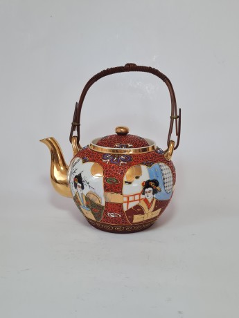 Японский фарфоровый сервиз для чайной церемонии,обильная позолота и  Япония, 1960гг.