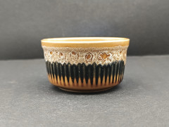 Креманки винтажные в желто-коричневых тонах, керамика, 6 штук, 8.5 х 4.5 см, Франция, 1970-80гг.