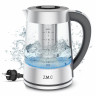 ZMC ZMC Wasserkocher Wasserkocher Glas mit Temperaturwahl 1,8 Liter Warmhaltefunktion, LED Beleuchtung / mit Einstellbare Temperatur Temperatureinstellung  Чайник ZMC стеклянный чайник с выбором температуры, функция подогрева 1,8 л, светодиодное освещение