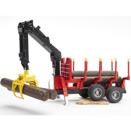 Bruder BRUDER 02252 Ruckeanhanger m. Ladeklappe und Holzgreifer Грузовой прицеп BRUDER 02252 с загрузочным люком и захватом для бревен