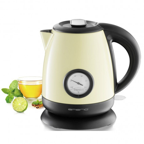 Emerio Emerio Wasserkocher EMERIO WK-109795.2 Wasserkocher schnurlos Schwarz, Gelb, 1.00 l, 200 W  Чайник Emerio EMERIO WK-109795.2 беспроводной чайник черный, желтый, 1,00 л, 200 Вт