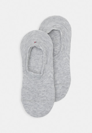 Tommy Hilfiger WOMEN FOOTIE 2 PACK Trainer socks middle grey melange WOMEN FOOTIE 2 PACK Спортивные носки средний серый меланж