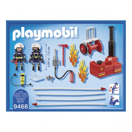 PLAYMOBIL PLAYMOBIL 3er Set: 9468 Feuerwehrmanner mit Loschpumpe + 9466 Feuerwehr-Truck + 9462 Grosse Feuerwache Набор PLAYMOBIL из 3 предметов: 9468 пожарных с пожарным насосом + 9466 пожарная машина + 9462 большая пожарная часть