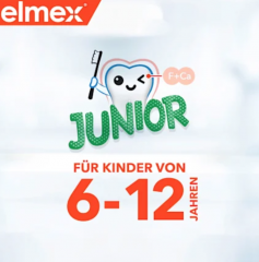 elmex Zahnburste Kinder Junior 6-12 Jahren (Doppelpack), 2 St, Детская мягкая зубная щетка для 6-12 лет, 2 штуки