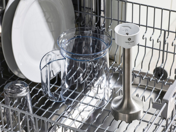 KENWOOD KENWOOD Stabmixer HBM40.306WH, 850 W, Triblade XL, 850 Watt, inkl. 4-teiliges Zubehor Set  Ручной блендер KENWOOD HBM40.306WH, 850 Вт, Triblade XL, 850 Вт, включая набор аксессуаров из 4 предметов