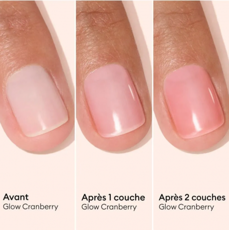 Manucurist Active Glow Raspberry + Cranberry, укрепляющий лак для ногтей с эффектом геля и натурального сияния, клюквенно-красный и ягодно-розовый, уход и укрепление ногтей, 2 х 15 мл