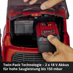 Einhell Einhell Nass-Trocken-Akkusauger TE-VC 36/30 Li S-Solo, 900 W, mit Beutel, Power X-Change, ohne Akku und Ladegerat  Беспроводной пылесос Einhell для влажной и сухой уборки TE-VC 36/30 Li S-Solo, 900 Вт, с сумкой, Power X-Change, без аккумулятора и 