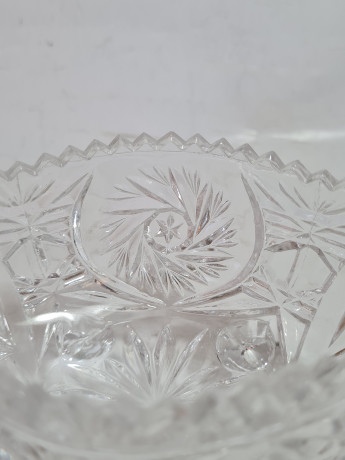 Салатница винтажная Anna Hutte Im Stil на ножках, хрусталь, 13 x 9 x 7,5 см, Германия, 1960-70гг.