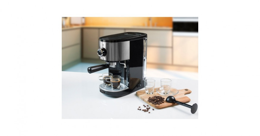 Bestron Bestron AES800STE, Espressomaschine edelstahl (geburstet)/schwarz  edelstahl (geburstet), schwarz Bestron AES800STE, кофемашина для эспрессо, нержавеющая сталь (матовая)/черный