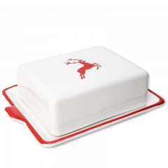 Gmundner Keramik Gmundner Keramik Rubinroter Hirsch Butterdose 250 g Gmundner Керамическая миска с маслом красного оленя Ruby 250 г