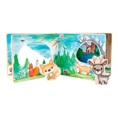 Small Foot Holz-Bilderbuch Waldlandschaft Деревянная книжка с картинками