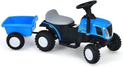 COSTWAY 6V Traktor New Holland 106cm mit Anhanger 6V трактор New Holland 106см с прицепом