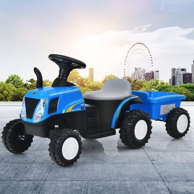 COSTWAY 6V Traktor New Holland 106cm mit Anhanger 6V трактор New Holland 106см с прицепом