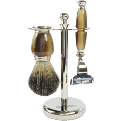 Golddachs Rasierset Galalith, Stockhaar  Набор для бритья Галалит, стоковые волосы