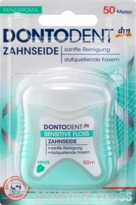 Dontodent Zahnseide sensitive floss, Донтодент Нить для зубов для бережной очистки, 50 м