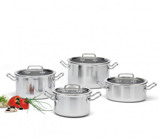 Spring Spring Topfset Brigade BASIC 4-tlg. silber Набор пружинных горшков Brigade BASIC, 4 предм.