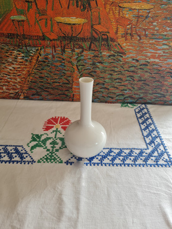 Heinrich Bavaria Белая фарфоровая ваза-кувшин для цветов, 16см x 8см, Германия, 1960-70гг.