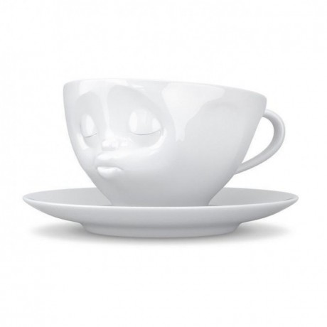 Fiftyeight Products TV Tassen Kaffeetasse weiss kussend 0,20 L Чашки TV кофейная чашка белая целующаяся 0,20 л