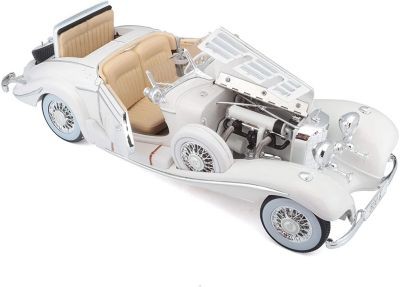 Maisto Modellauto Mercedes 500K Typ Specialroadster 1936 (weiss Модель автомобиля Mercedes 500K тип Specialroadster 1936 г. (белый