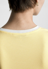 Tommy Hilfiger STRIPE Print T-shirt vivid yellow  ecru breton stp ПОЛОСКА Футболка с принтом ярко-желтый экрю бретон stp