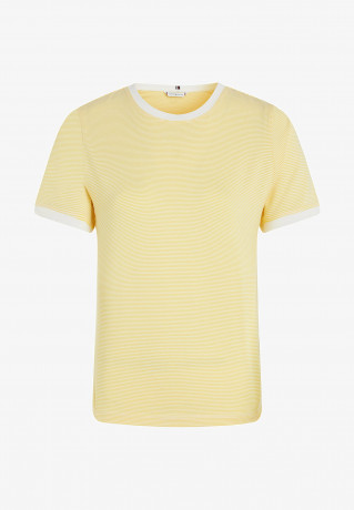 Tommy Hilfiger STRIPE Print T-shirt vivid yellow  ecru breton stp ПОЛОСКА Футболка с принтом ярко-желтый экрю бретон stp