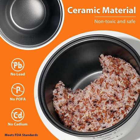 Mutoy Mutoy Reiskocher 2L Reiskocher Antihaft-Garen,Hochtemperaturschutz,One-Touch-Bedienung, perfekt fur 1-4 Personen zum Kochen von Reis,Fleisch,Nudeln oder Suppe  Рисоварка Mutoy Рисоварка 2 л с антипригарным покрытием, защита от высоких температур, уп