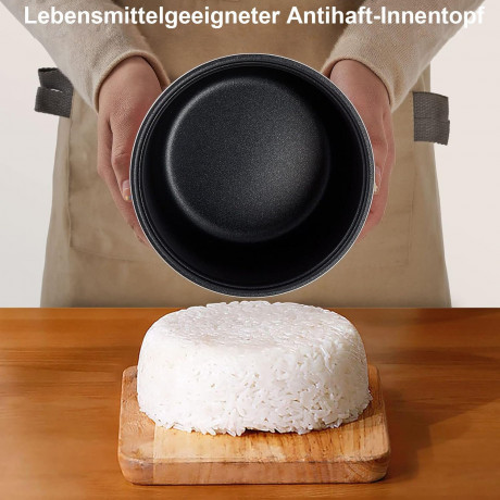 Mutoy Mutoy Reiskocher 2L Reiskocher Antihaft-Garen,Hochtemperaturschutz,One-Touch-Bedienung, perfekt fur 1-4 Personen zum Kochen von Reis,Fleisch,Nudeln oder Suppe  Рисоварка Mutoy Рисоварка 2 л с антипригарным покрытием, защита от высоких температур, уп