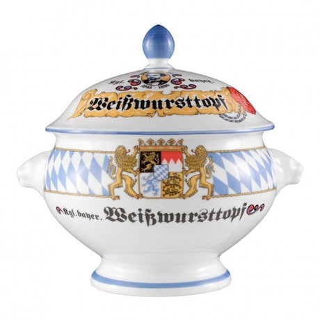 Seltmann Weiden Seltmann Weiden Compact Bayern Lowenkopfterrine m. De. 'Weisswursttopf' 2,1 L Seltmann Weiden Compact Bavaria Супница в форме головы льва с De. "Вайсвурсттопф" 2,1 л