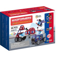 MAGFORMERS Magformers Amazing Police  Rescue Set Удивительный полицейский спасательный набор Магформера