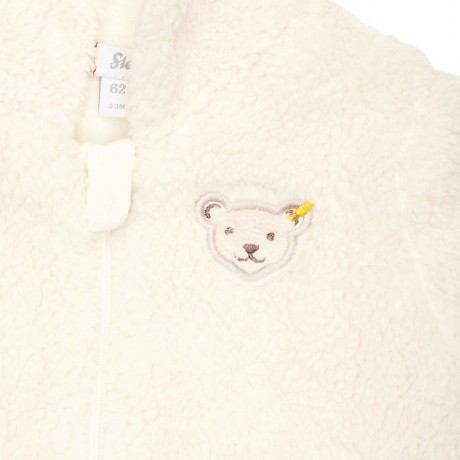 Steiff Einteiler Steiff Classic Baby aus Plusch mit Teddykapuze Overalls Сплошной плюшевый комбинезон Steiff Classic Baby с плюшевым капюшоном