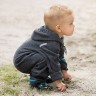 Hoppediz Overall aus Fleece Babyeinteiler anthrazit  Комбинезон из флиса детский цельнокроеный антрацит