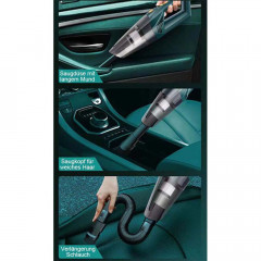 MOUTEN MOUTEN Akku-Handstaubsauger Kabelloser, wiederaufladbarer tragbarer Handstaubsauger mit 12000PA, Kabelloser Autostaubsauger, Waschbarer HEPA-Filter: Fortschrittliches Doppelfilter fur effiziente Reinigung. Grun Беспроводной ручной пылесос MOUTEN Бе