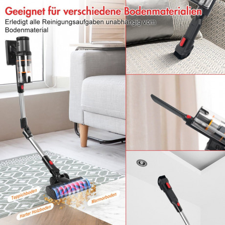 7Magic 7Magic Akku-Handstaubsauger 33000PA, Kabelloser Faltbarer Stabstaubsauger, Tierpflege, 60 Min. Autonomie, Kontrollanzeige, LED-Leuchte, 0,8L Staubbehalter  Беспроводной ручной пылесос 7Magic 33000PA, беспроводной складной пылесос, уход за животными