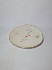 Тарелка сервировочная винтажная Winterling Roslau необычной формы с яркими мазками, фарфор, 29 см, Германия, 1960-70гг.