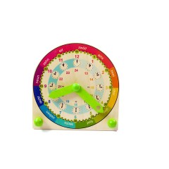 HESS Holzdekoration Lernuhr mit Stunden Деревянные украшения обучающие часы с часами