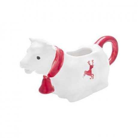 Gmundner Keramik Gmundner Keramik Rubinroter Hirsch Milchgiesser Milchkuh 0,16 L / h: 9,2 cm Gmundner керамический рубиновый молокоотсос для красного оленя коровьего молока 0,16 л / ч: 9,2 см