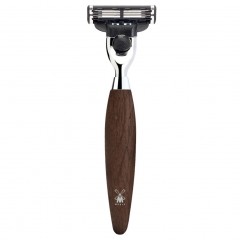 Muhle KOSMO 3-Klingen-Rasierer Griff aus Mooreichenholz  Бритва КОСМО с 3 лезвиями ручка из мореного дуба