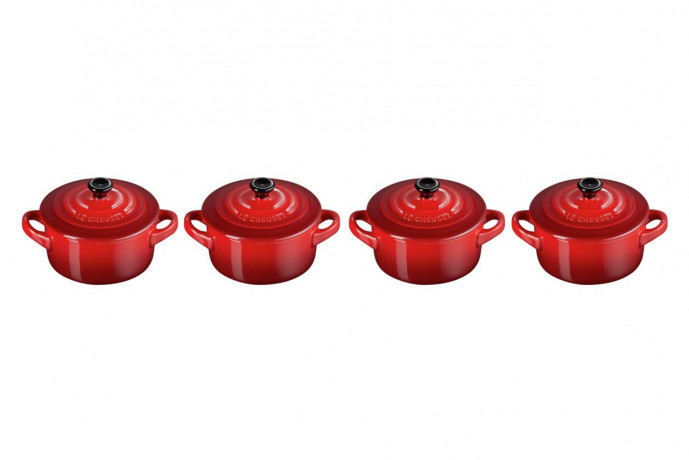 Le Creuset LE CREUSET Mini-Cocotte 4er-Set rot LE CREUSET мини-кокотки, набор из 4 шт.