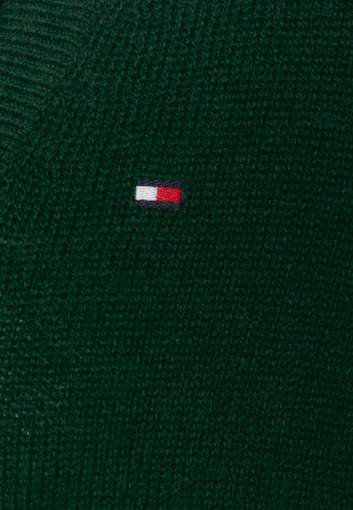 Tommy Hilfiger SOFT V-NECK CARDIGAN Cardigan prep green МЯГКИЙ КАРДИГАН С V-ОБРАЗНЫМ ВЫРЕЗОМ Кардиган подготова зеленый