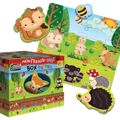 Lisciani Montessori Baby Box Welpen Щенки Монтессори бэби бокс