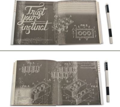 LEGO Notizheft LEGO, verschliessbar, inkl. Gelstift, schwarz Блокнот LEGO, запираемый, с гелевой ручкой, черный