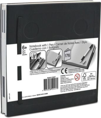 LEGO Notizheft LEGO, verschliessbar, inkl. Gelstift, schwarz Блокнот LEGO, запираемый, с гелевой ручкой, черный