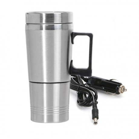 GelldG GelldG Wasserkocher 500ml Auto Wasserkocher Edelstahl 12V Reisewasserkocher Kaffee Tasse, 0.5 l  Чайник GelldG, 500 мл, автомобильный чайник, нержавеющая сталь, 12 В, дорожный чайник, кофейная чашка, 0,5 л