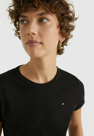 Tommy Hilfiger 1985 C NK SS Basic T-shirt black 1985 C NK SS — базовая футболка черный