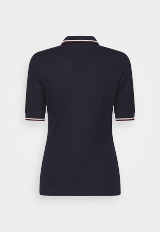 Tommy Hilfiger SLIM GLOBAL ZIP Polo shirt desert sky SLIM GLOBAL ZIP Рубашка поло небо пустыни